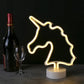 Creative LED Neon Decorative Light Battery USB Dual- unicorn, tree and star shape