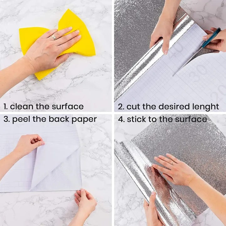 Aluminum Foil Stickers Kitchen Oil-proof Waterproof
