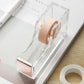 Deluxe Acrylic Design Office Desktop Tape Dispenser Clear Rose Gold