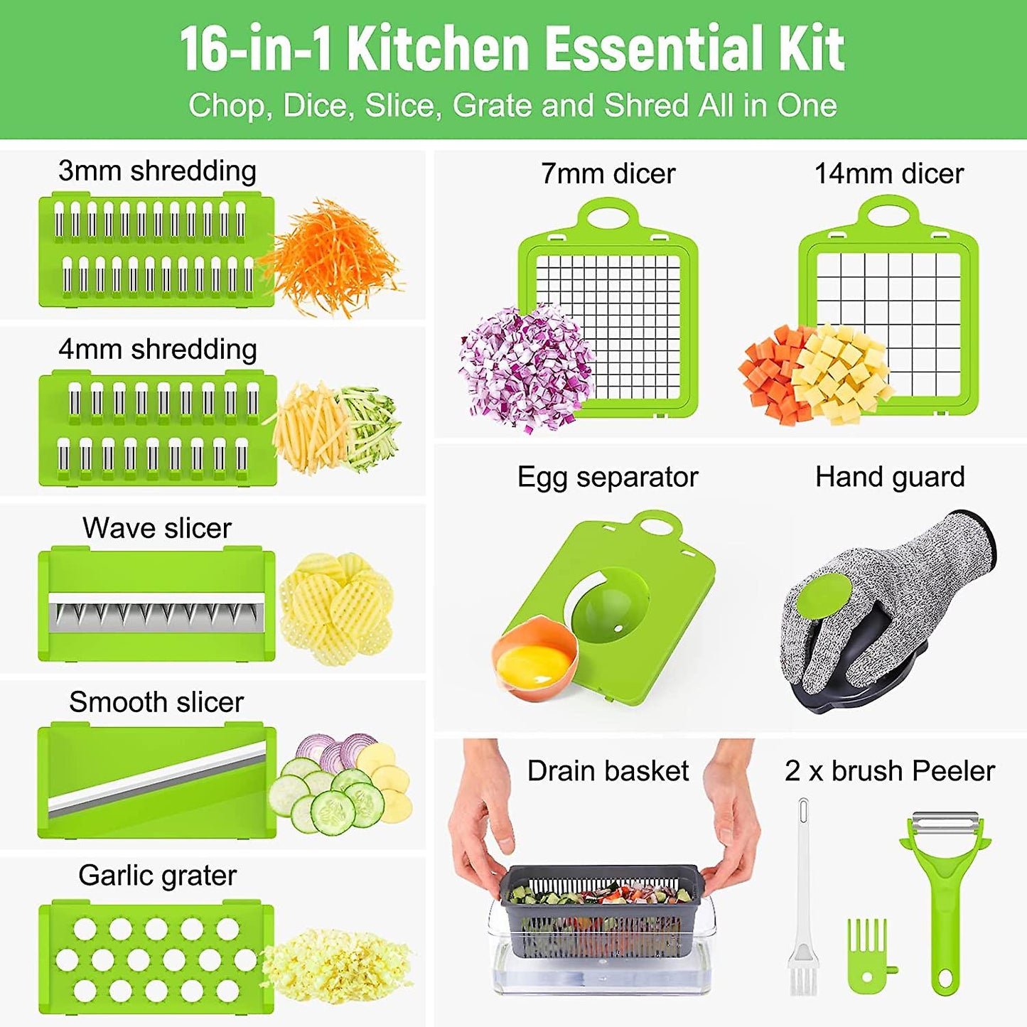 16 in 1 Vegetable Cutter