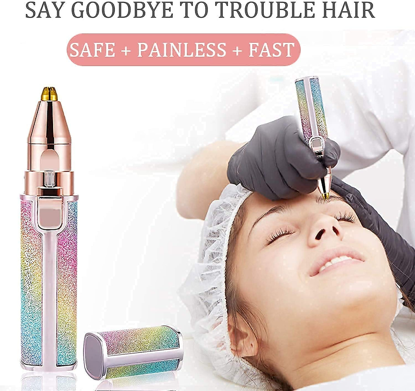 2 In 1 Rainbow Blowless Painless Face Hair Removal Machine