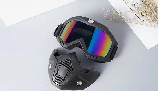 HALF FACE HELMET GOGGLE MASK