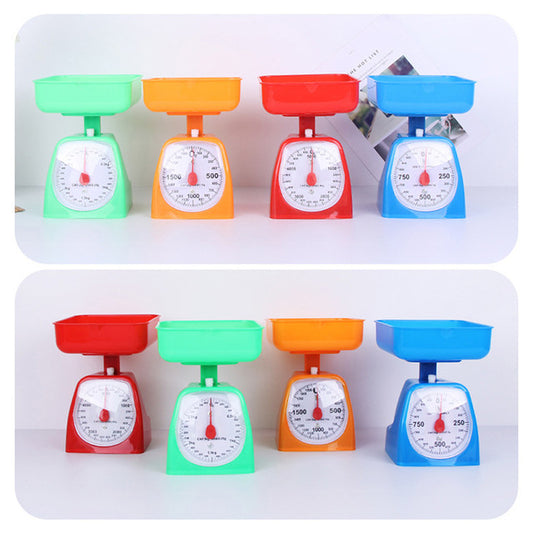 Household Kitchen Pastry Mechanical Spring Balance Pallet Scales Children Cognitive Teaching Equipment 1KG