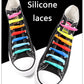 Fashion 14 Pcs Lazy Silicone Shoe Laces Tie-Free Laces Silicone Round Shoe Laces Sneakers Laces Men Women Rainbow shoelaces