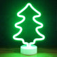 Creative LED Neon Decorative Light Battery USB Dual- unicorn, tree and star shape