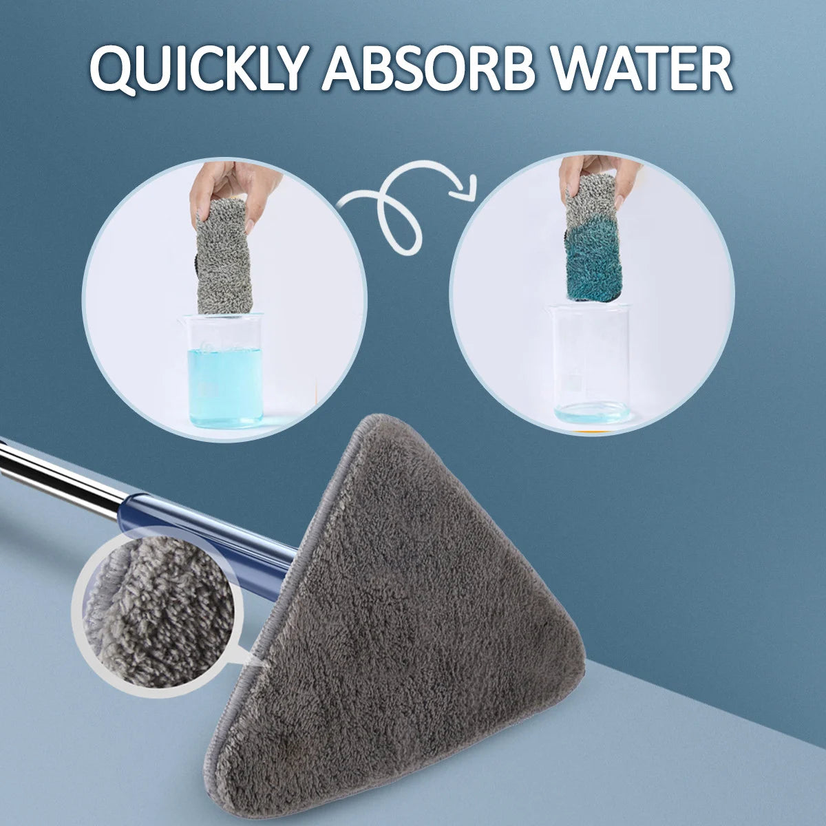 360° Rotatable Adjustable Triangular Cleaning Mop