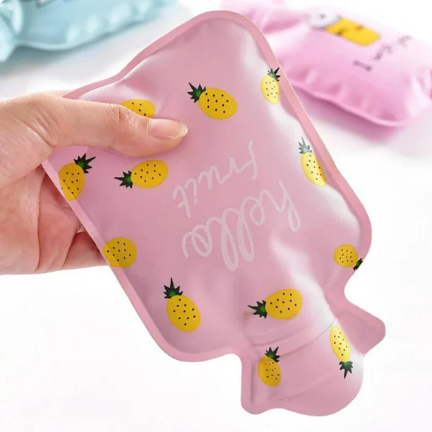 Mini Hot Water Bottle Pocket Hot Water Bag Rubber Hottie Water Heating Bag for Pain Relief, Menstrual Cramps, Cold Winter Bed Warming-Cola