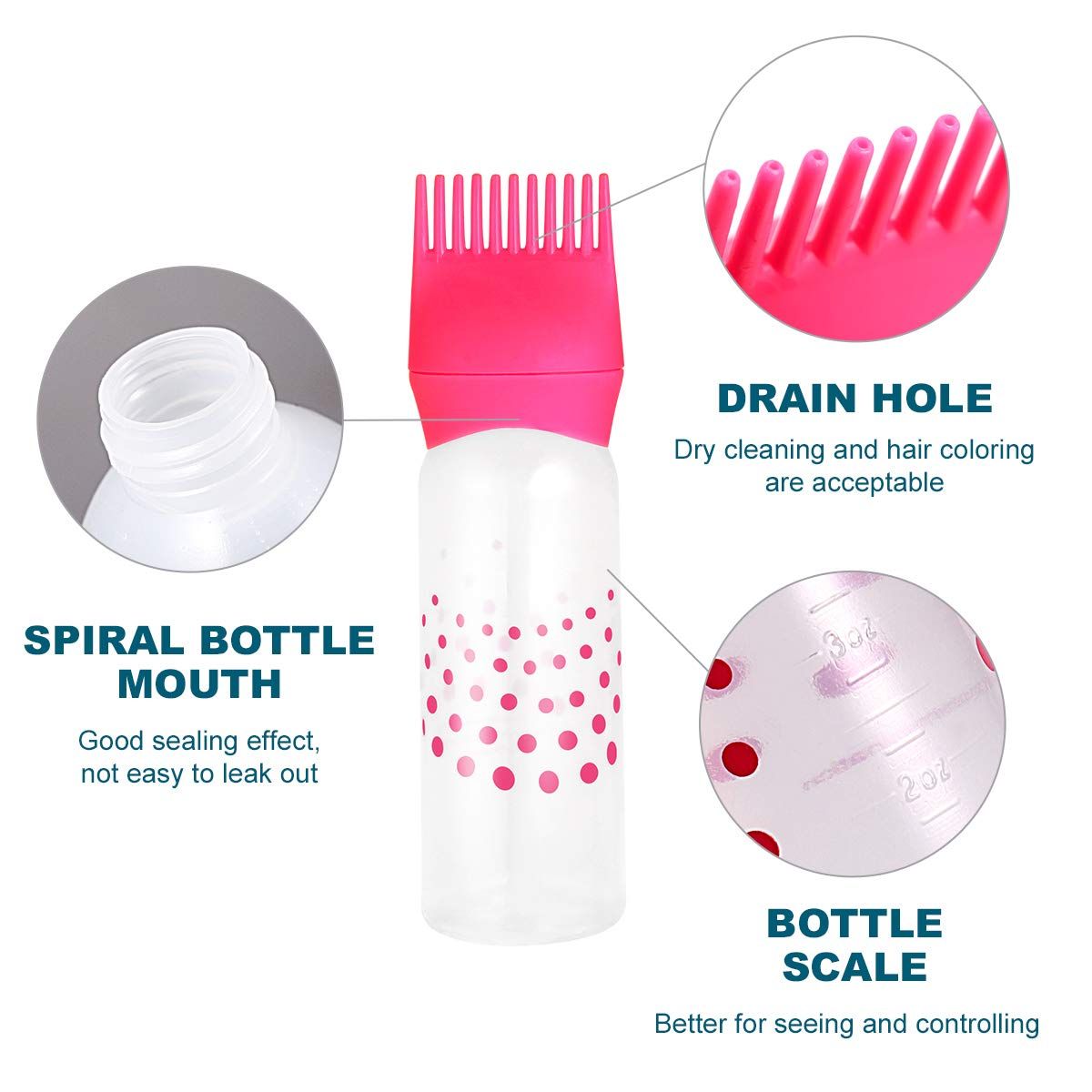 Hair Oil Applicator Comb Bottle