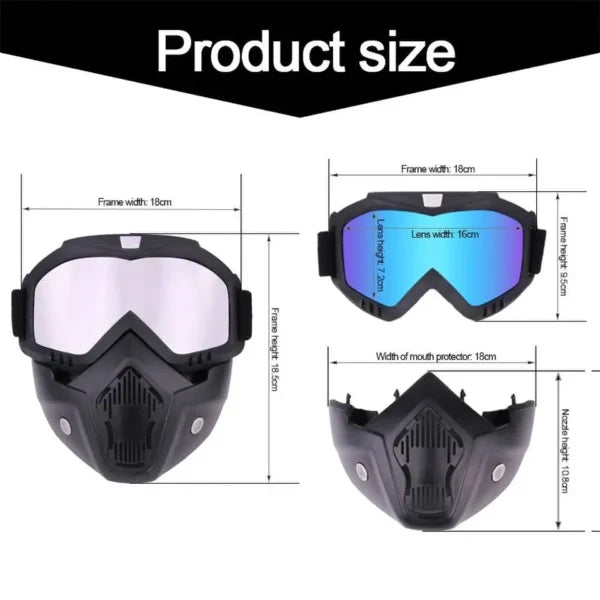 HALF FACE HELMET GOGGLE MASK