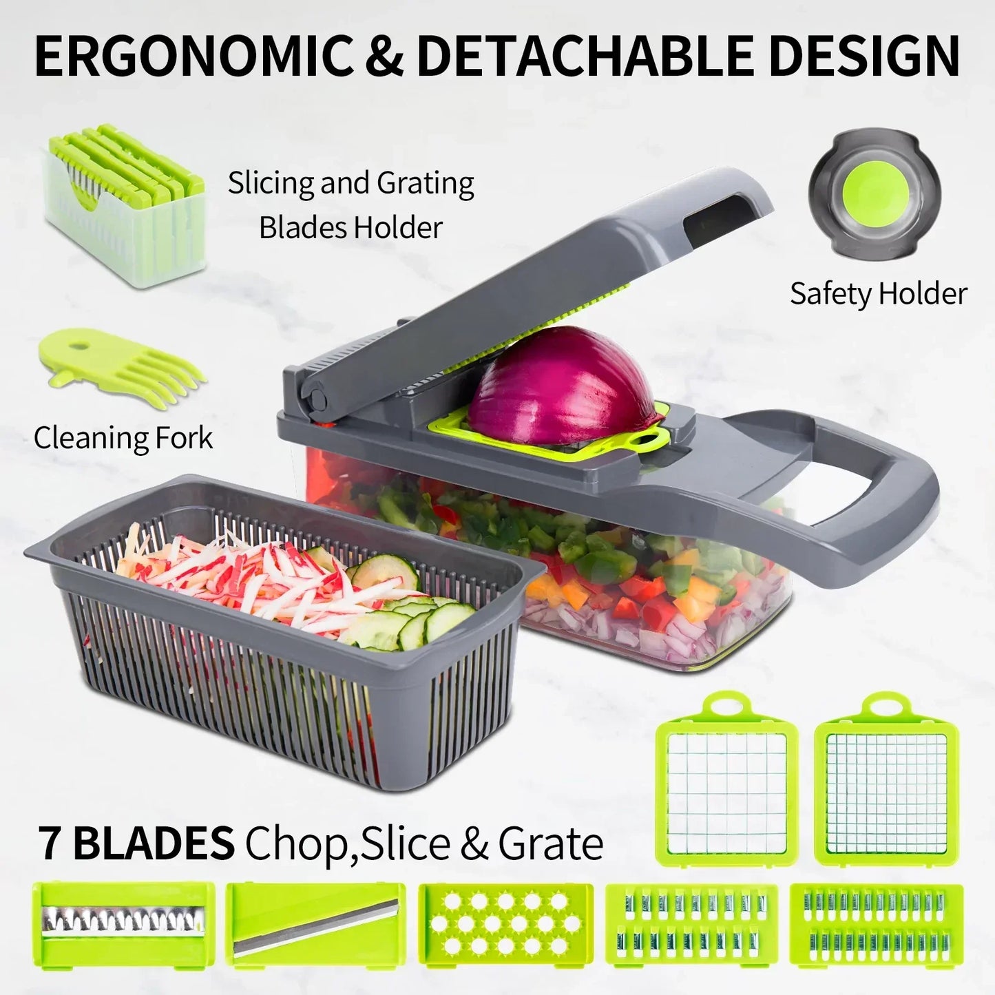 14 in 1 Multifunctional Vegetable Slicer and Cutter